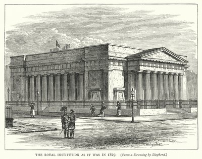 The Royal Institution as it was in 1829 (engraving) بواسطة مدرسة اللغة الإنجليزية
