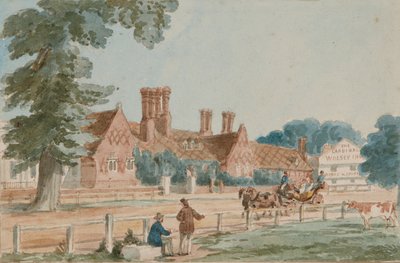 The Royal Mews ، حوالي عام 1865 (ألوان مائية على ورق) بواسطة مدرسة اللغة الإنجليزية