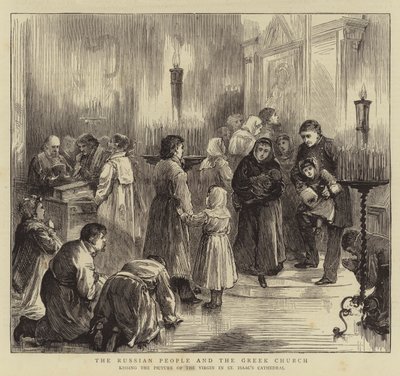 The Russian People and the Greek Church (engraving) بواسطة مدرسة اللغة الإنجليزية