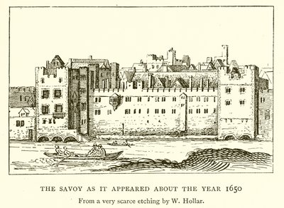 The Savoy كما ظهر في عام 1650 بواسطة مدرسة اللغة الإنجليزية