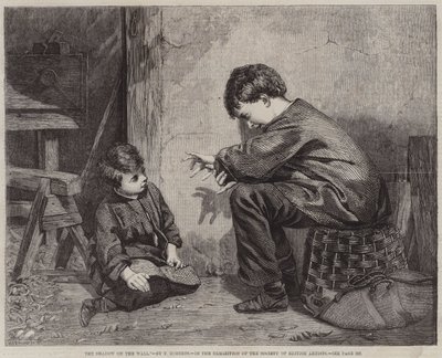 The Shadow on the Wall (engraving) بواسطة مدرسة اللغة الإنجليزية