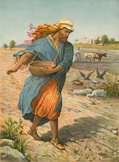 الزارع بذر البذور بواسطة مدرسة اللغة الإنجليزية