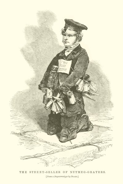 بائع جوزة الطيب في الشارع (نقش) بواسطة مدرسة اللغة الإنجليزية