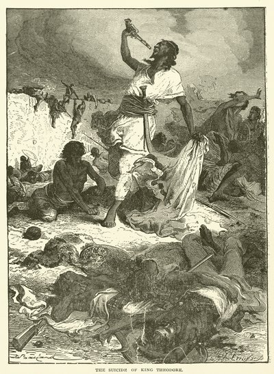 The Suicide of King Theodore (engraving) بواسطة مدرسة اللغة الإنجليزية