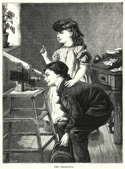 The Telescope (engraving) بواسطة مدرسة اللغة الإنجليزية