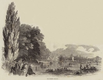 The Thames Regatta (engraving) بواسطة مدرسة اللغة الإنجليزية