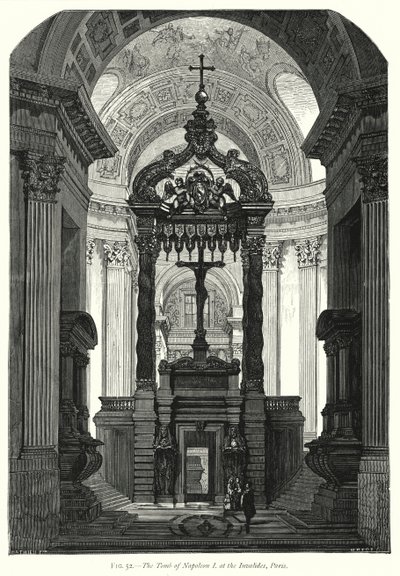 قبر نابليون الأول في Invalides ، باريس (نقش) بواسطة مدرسة اللغة الإنجليزية