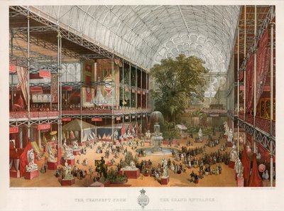 Transept from the Grand Entrance ، المعرض الكبير ، 1851 بواسطة مدرسة اللغة الإنجليزية