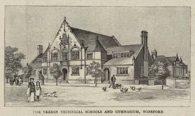 The Verdin Technical Schools and Gymnasium, Winsford (engraving) بواسطة مدرسة اللغة الإنجليزية