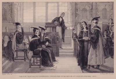 نائب المستشار يمنح درجة البكالوريوس في اللاهوت ، أكسفورد ، 1842 بواسطة مدرسة اللغة الإنجليزية