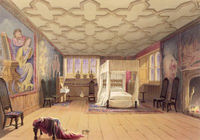 الغرفة البيضاء ، Cotehele house ، c.1830-40 بواسطة مدرسة اللغة الإنجليزية