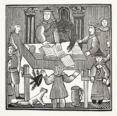 المحاكمة الكاملة واتهام السير جون بارليكورن ، كينت. ، توضيح من كتب الفصل الثاني عشر للكاتب جون أشتون ، حانة. 1882 بواسطة مدرسة اللغة الإنجليزية