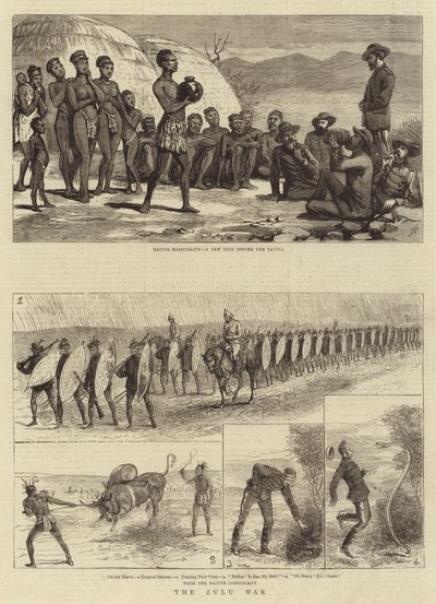 The Zulu War (engraving) بواسطة مدرسة اللغة الإنجليزية