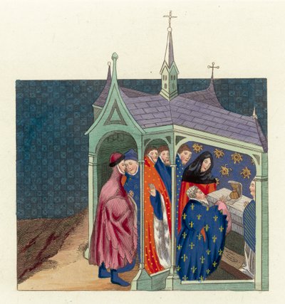 The accord between The Earl Of Northumberland and King Richard II (coloured engraving) بواسطة مدرسة اللغة الإنجليزية