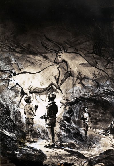 لوحات الكهوف من Lascaux بالقرب من Montignac في فرنسا بواسطة مدرسة اللغة الإنجليزية
