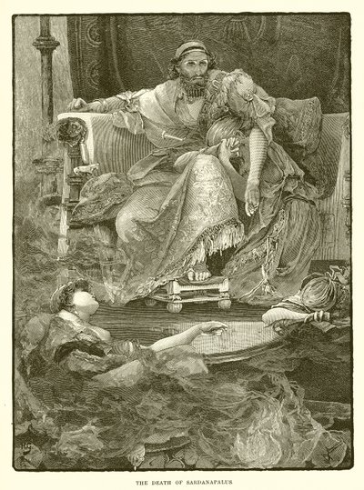 وفاة Sardanapalus بواسطة مدرسة اللغة الإنجليزية