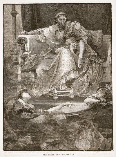 وفاة Sardanapalus بواسطة مدرسة اللغة الإنجليزية