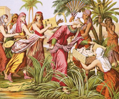 العثور على موسى بواسطة مدرسة اللغة الإنجليزية