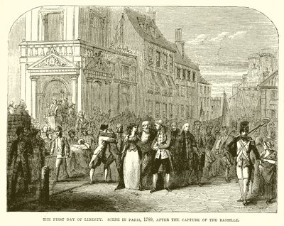 اليوم الأول للحرية. مشهد في باريس ، 1789 ، بعد الاستيلاء على الباستيل بواسطة مدرسة اللغة الإنجليزية