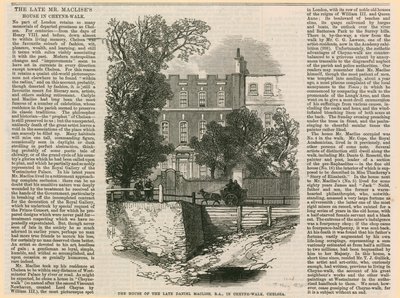 منزل دانيال ماكليس في Cheyne Walk بواسطة مدرسة اللغة الإنجليزية