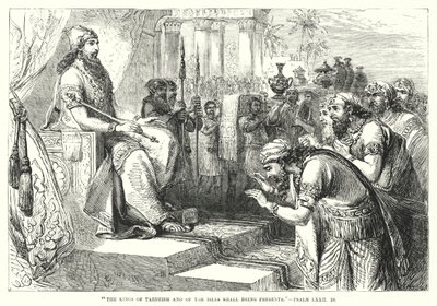 يقدم ملوك ترشيش والجزر الهدايا ، المزمور الثاني والسبعون بواسطة مدرسة اللغة الإنجليزية