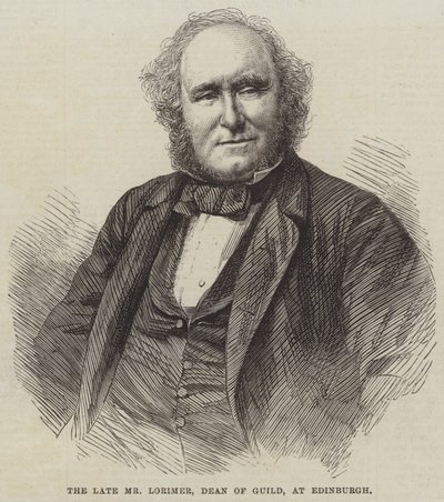 The late Mr Lorimer, Dean of Guild, at Edinburgh (engraving) بواسطة مدرسة اللغة الإنجليزية