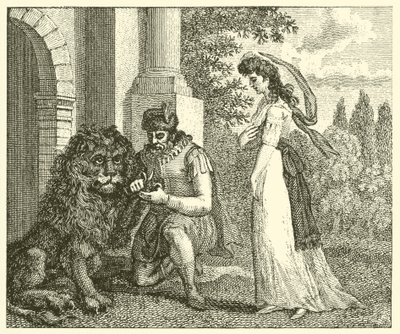 الأسد العاشق (نقش) بواسطة مدرسة اللغة الإنجليزية