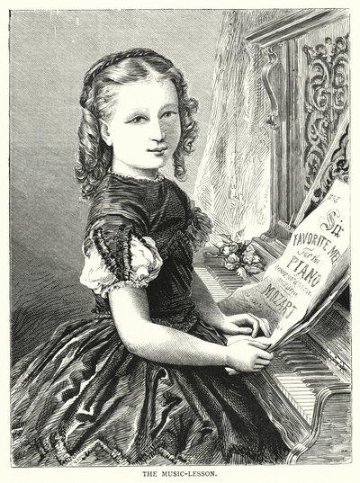 The music-lesson (engraving) بواسطة مدرسة اللغة الإنجليزية