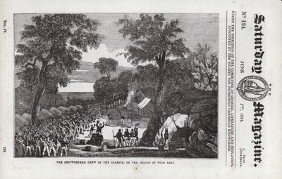 The shipwrecked crew of the Alceste, on the island of Pulo Lea (engraving) بواسطة مدرسة اللغة الإنجليزية
