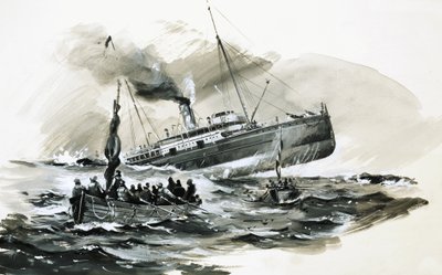 غرق الباخرة Steller في عام 1899 بواسطة مدرسة اللغة الإنجليزية