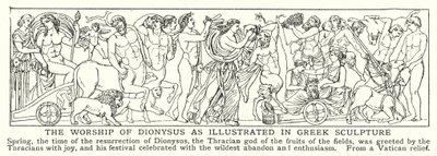 The worship of Dionysus as illustrated in Greek sculpture (litho) بواسطة مدرسة اللغة الإنجليزية