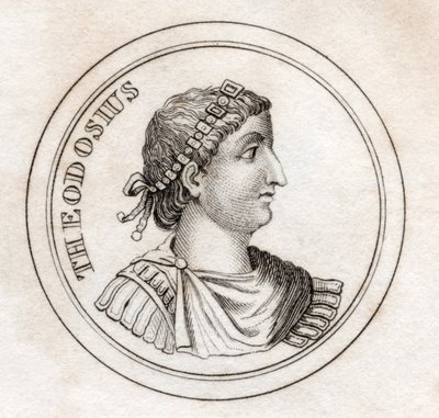 ثيودوسيوس الكبير ، من "قاموس كراب التاريخي" ، نُشر عام 1825 بواسطة مدرسة اللغة الإنجليزية