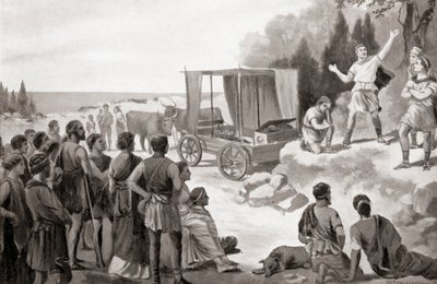 عربة Thespis ، من Hutchinson History of the Nations ، حانة 1915 بواسطة مدرسة اللغة الإنجليزية