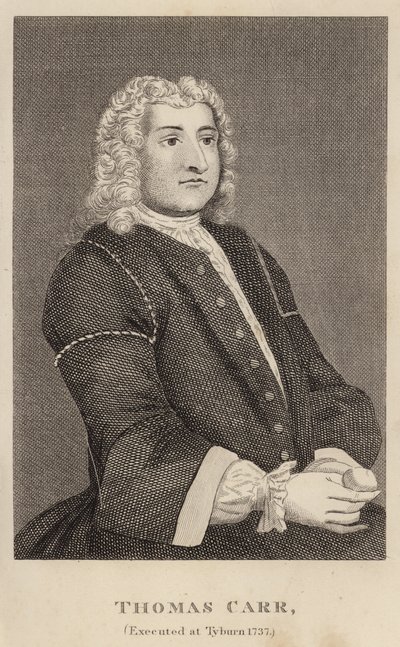 توماس كار ، أعدم في Tyburn 1737 بواسطة مدرسة اللغة الإنجليزية