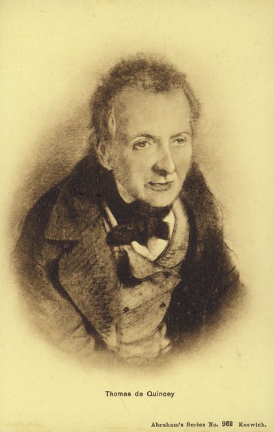 توماس دي كوينسي (1785-1859)، كاتب مقالات إنجليزي (ليثو) بواسطة مدرسة اللغة الإنجليزية