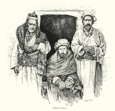 ثلاثة جوبا (نقش) بواسطة مدرسة اللغة الإنجليزية