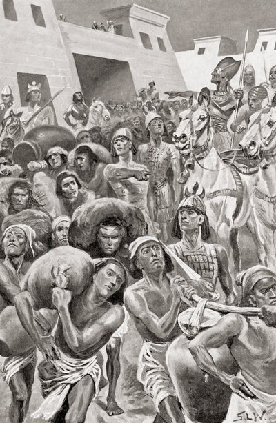 تحتمس الثالث على رأس جيشه ، من Hutchinson History of the Nations ، حانة 1915 بواسطة مدرسة اللغة الإنجليزية