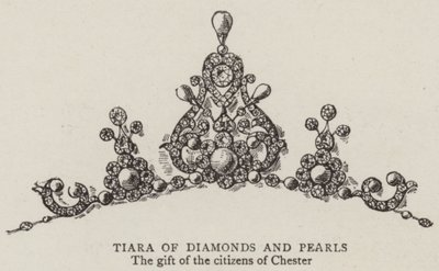 Tiara of Diamonds and Pearls (engraving) بواسطة مدرسة اللغة الإنجليزية