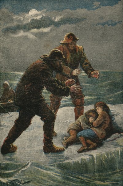 الإنقاذ في الوقت المناسب (طباعة حجرية ملونة) بواسطة مدرسة اللغة الإنجليزية