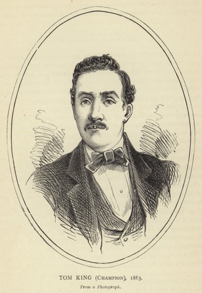 توم كينج ، بطل ، 1863 ، من صورة فوتوغرافية بواسطة مدرسة اللغة الإنجليزية