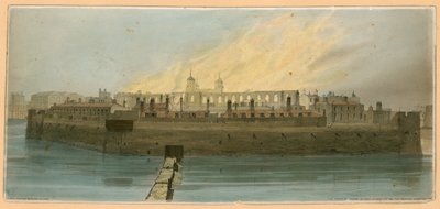 برج حريق لندن ، 1841 بواسطة مدرسة اللغة الإنجليزية