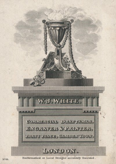 بطاقة تجارية ، WJ White بواسطة مدرسة اللغة الإنجليزية