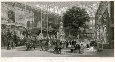 Transept Looking North ، معرض كبير ، 1851 بواسطة مدرسة اللغة الإنجليزية