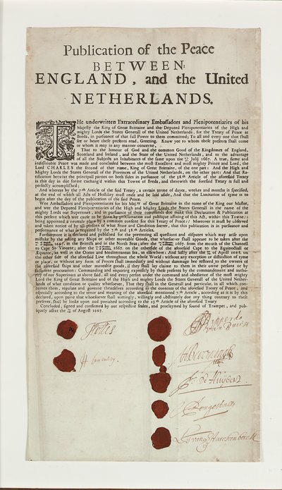 معاهدة بريدا ، 1667 بواسطة مدرسة اللغة الإنجليزية