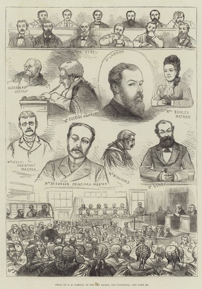 محاكمة GH Lamson ، في Old Bailey ، بسبب التسمم بواسطة مدرسة اللغة الإنجليزية