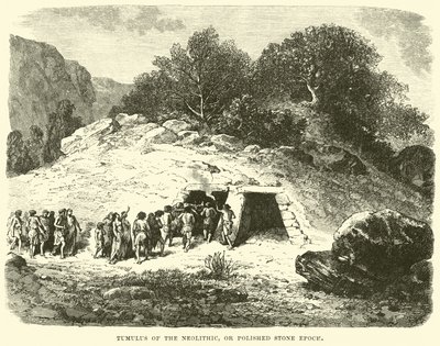 Tumulus من العصر الحجري الحديث أو المصقول الحجر بواسطة مدرسة اللغة الإنجليزية