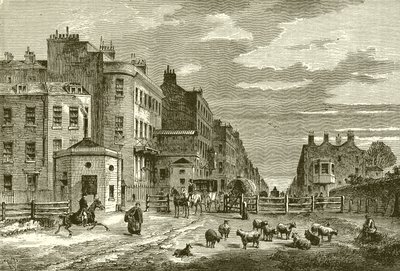 Tyburn Turnpike ، 1820 بواسطة مدرسة اللغة الإنجليزية