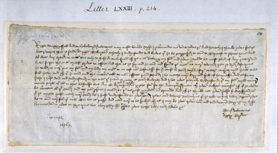 رسالة عيد الحب من Margery Brews إلى John Paston III ، فبراير 1477 (قلم وحبر على ورق) بواسطة مدرسة اللغة الإنجليزية
