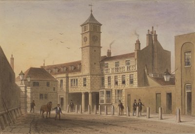 منظر لجسر البيت في بريدج يارد ، شارع تولاي ، 1846 (مرحاض على ورق) بواسطة مدرسة اللغة الإنجليزية