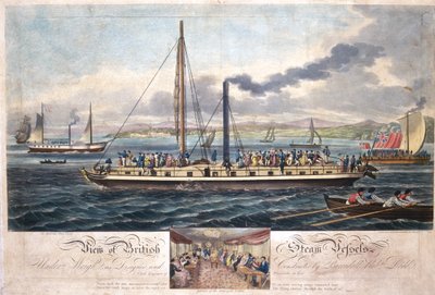 منظر لأوعية البخار البريطانية ، نشره R. Ackermann ، 1820-1851 (aquatint الملونة) بواسطة مدرسة اللغة الإنجليزية